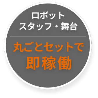 丸ごとセットで即稼働 - ロボットスタッフ・舞台