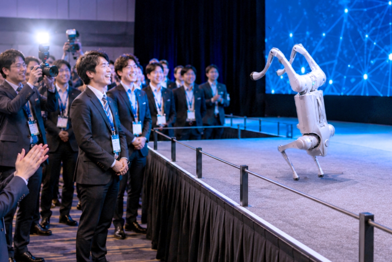 ロボットエンタメ - ステージで登壇