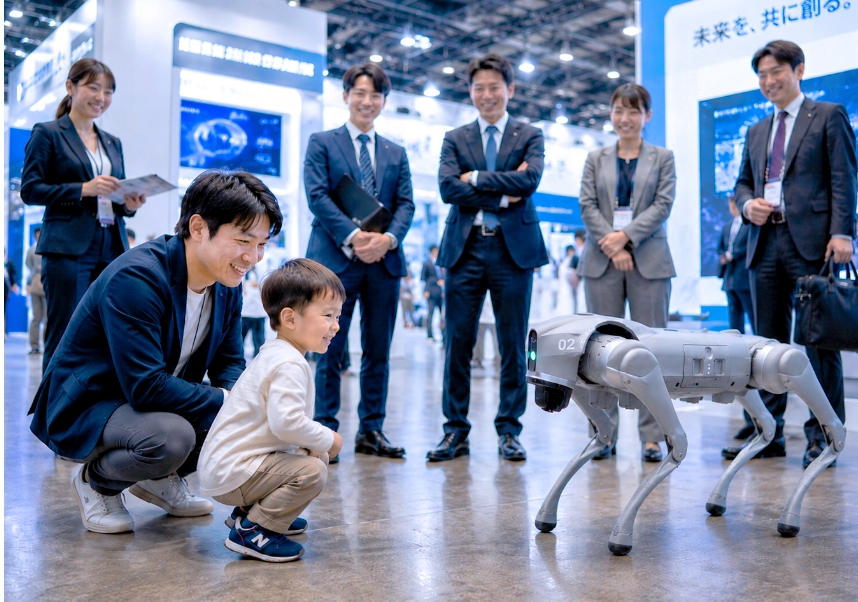 ロボットエンタメ活用シーン - 展示会・企業ブースでの呼び込み